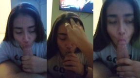 mi novia timida me chupa la verga en frente de la camara