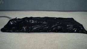 Black vacuum bed without frame with pear gag and balls