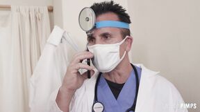 Busted! Doc Gets Caught Finger Fucking His Petite Sexy Blonde Patient
