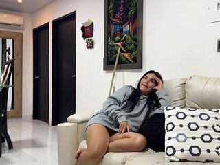 My friend's slutty stepsister starts seducing me with her nice ass while she's cleaning the house and I take advantage of it to fuck her good.