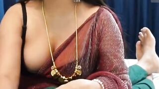 Sexy Saree Hot Big Boobs Bhabhi Hand Job With Boy