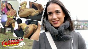 GERMAN SCOUT - Busty Tattoos LydiaMaus96 Gets Roughly Casted