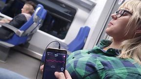 PUBLIC MASTURBATION WITH REMOTE CONTROLLED ORGASM