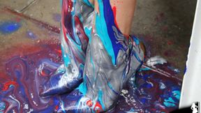 Maria's Painted Christian Louboutin Bronze So Kate High Heels (1920x1080)