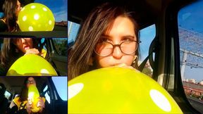 Highway ride balloon play - Bunny Looner