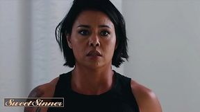Asian MILF Dana Vespoli Rides Inked Stud's Small Tits