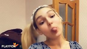 Sexy classmates show off blowjob and cumshot skills