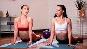 Fine-looking Whitney Wright and Paige Owens at fingering action