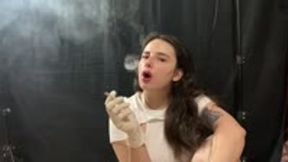 Smoking a 100 with Latex Gloves on