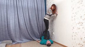 Man`s chest becomes a treadmill for winning 18 yo girl, vf1794x 1080p only18yo