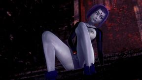 raven fingering that pussy - titans 3d porn