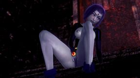 raven fingering that pussy - titans 3d porn