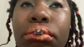 Giantess Watching TV Savors her Teeny Snack 1080