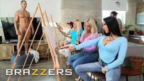 Robbin Banx &amp; MJ Fresh Are Attending A Sip &amp; Paint Class But They Can&#039;t Get Their Eyes Off The Model&#039;s Cock - BRAZZERS