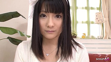 Petite Japanese Teen get First Time Dildo Anal while Suck and get Cum in Mouth at Uncensored JAV Casting