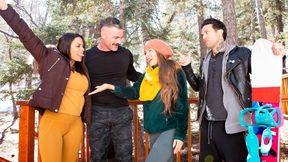 Aesthetic outdoor sex in the forest with Abigail Mac