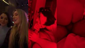alice & eve sweet sensual threesome fuck with stranger and cum load swap