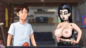 Fucking Mechanic Riding Her Bike Hard In Garage