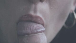Sexual close-up oral sex from amateur mistress