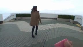 Steamy Japa Teen Flashing Firestarter in Public, Pasties Only