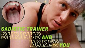 Sadistic Trainer SHRINKS and VORES You - Jaq Quicksilver - Dominant Gym Trainer Punishes and Torments Your Tiny Body Before Swallowing You Whole - macrophilia, giant, size play - 720p mp4