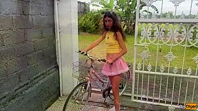 Thanked A Stranger With My Pussy After He Helped Me With My Bike - Creampie