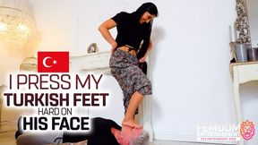 I kick my German slaves in the face with my turkish feet ( Foot Domination with Lady Suemeyra ) - FULL HD MP4