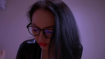 Lecherous woman pegging her paramour's and gets cum.