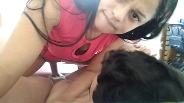 cuckold self filming in amazon position fucking until he cums inside my pussy