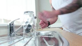 Pierced Blonde Carly Rae Takes It Doggy Style With Luke Hotrod In The Kitchen