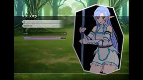 Sao Ntr Online 2: Asuna es manoseada por el gordo de inoda Parte 2 Esp