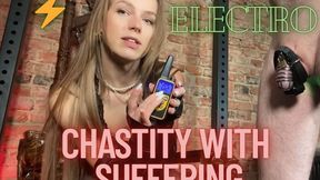 Electro Play with my Chastiy Cage Slave!