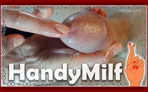 Close-up head and frenulum massage, a happy ending of course!