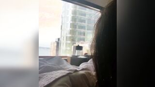 pov Fucking inside Front of a Window into New York City so the Whole City Can View