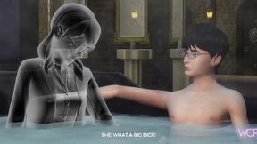 Harry Potter Bangs Moaning Myrtle in Sauna