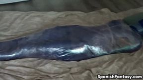 Zentai Girl mummified #1