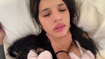 Slap Me and Fuck Me Hard Daddy! Submissive Latina gets multiple Slaps and a Deep Creampie!