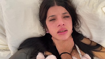 Slap Me and Fuck Me Hard Daddy! Submissive Latina gets multiple Slaps and a Deep Creampie!