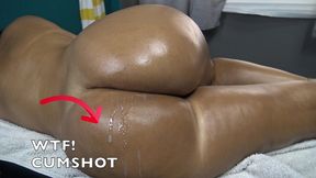 husband watch masseur massage his wife - masseur jerking and cumming on her fat ass - `