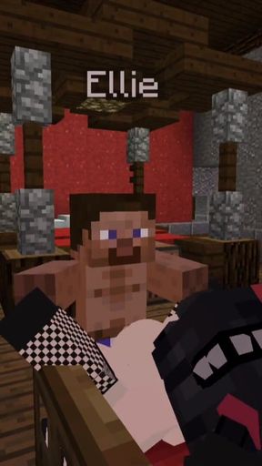 Key moment from &quot;Minecraft Jenny Mod Meeting Ellie, a Goth dommy mommy and she calls us a good boy, picks us up and face fucks&quot;