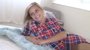 Ike Diezel fucks the freckled teens 18+ shaved pussy on top
