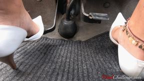 PedalChallenge - Simona pumps the pedals and revs old engine - part 2 of 2 (FULLHD quality)