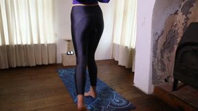 Eileen doing yoga for the first time