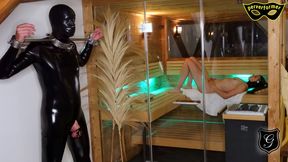 Multiday BDSM Session in the Hotel Gutshof Part 7: Slave Training in the Sauna (MOV)