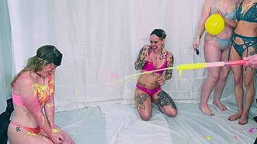 Gunge games WAM Lesbian fun with monster toys!