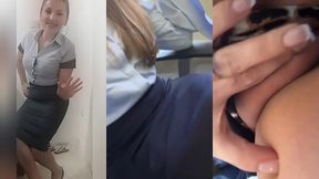 secretaria bien caliente en el trabajo