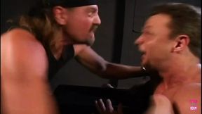 Two dudes bang one chick, while another chick fantasies cum explosion