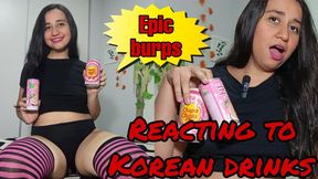Reacting to Korean drinks and epic burps
