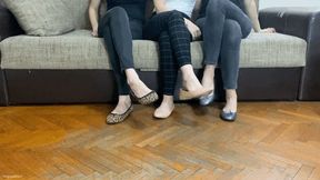 NICKY HAS FUNGUS FEET TWO MEAN GIRLS MAKE FUN OF HER STINKY FEET IN FLATS - MOV Mobile Version