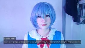 rei ayanami first time, fucks rough with her big oiled ass